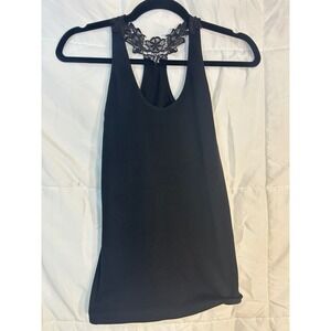 Always Us Black Lace Racerback Tank Top Womens‎ Size M